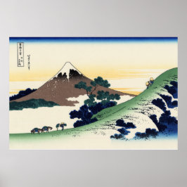 Katsushika Hokusai. Der Eindringpass in der Provin Poster
