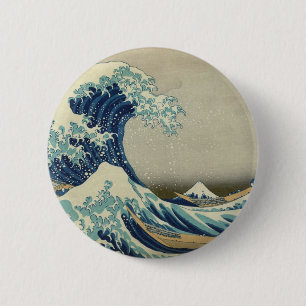 Katsushika Hokusai: Die große Welle vor Kanagawa Button