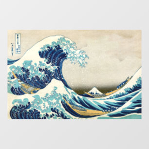 Katsushika Hokusai - Die große Welle vor Kanagawa Fensteraufkleber