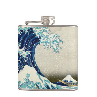 Katsushika Hokusai - Die große Welle vor Kanagawa Flachmann