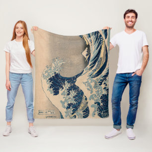 Katsushika Hokusai. Die große Welle vor Kanagawa Fleecedecke