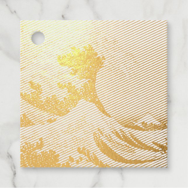 Katsushika Hokusai. Die große Welle vor Kanagawa Geschenkanhänger (Vorderseite)