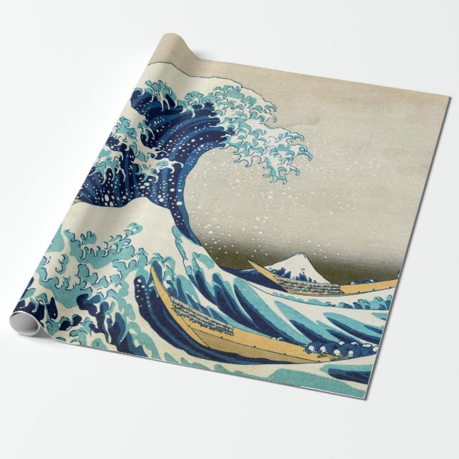 Katsushika Hokusai - Die große Welle vor Kanagawa Geschenkpapier (Ungerollt)