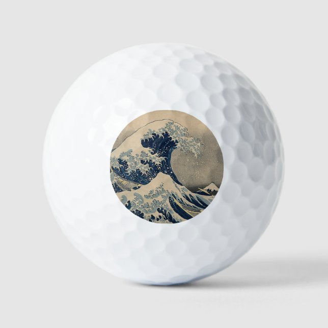 Katsushika Hokusai. Die große Welle vor Kanagawa Golfball (Vorderseite)