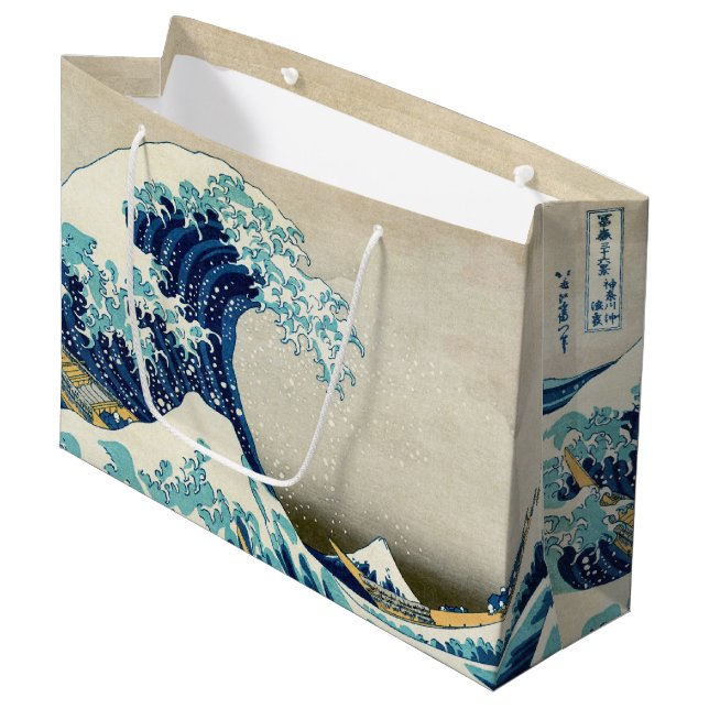 Katsushika Hokusai - Die große Welle vor Kanagawa Große Geschenktüte (Vorderseite Schrägansicht)
