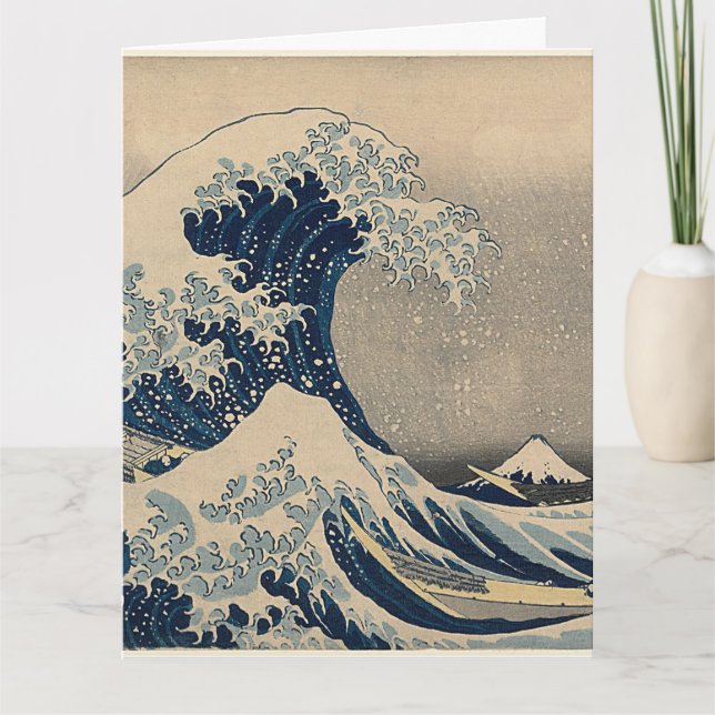 Katsushika Hokusai. Die große Welle vor Kanagawa Karte (Vorderseite)