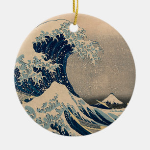 Katsushika Hokusai. Die große Welle vor Kanagawa Keramik Ornament
