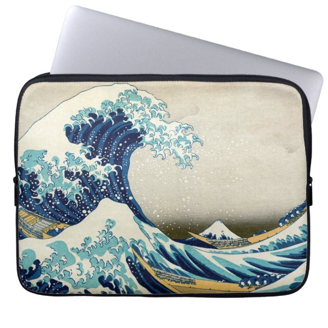 Katsushika Hokusai - Die große Welle vor Kanagawa Laptopschutzhülle (Vorderseite)