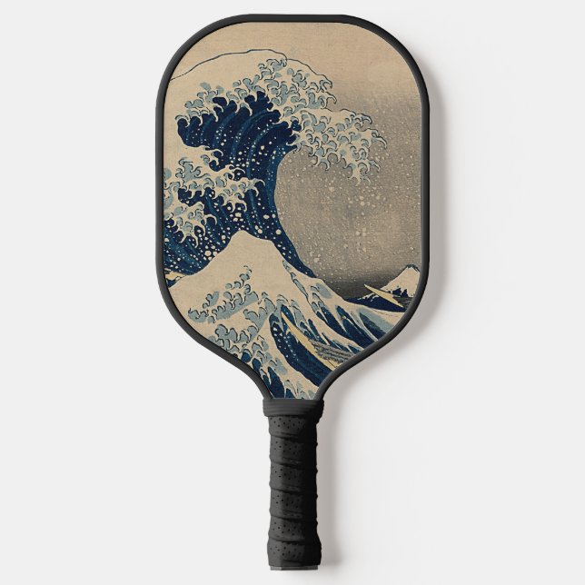 Katsushika Hokusai. Die große Welle vor Kanagawa Pickleball Schläger (Vorderseite)
