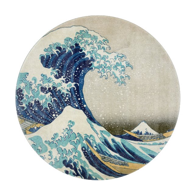 Katsushika Hokusai - Die große Welle vor Kanagawa Schneidebrett (Vorderseite)