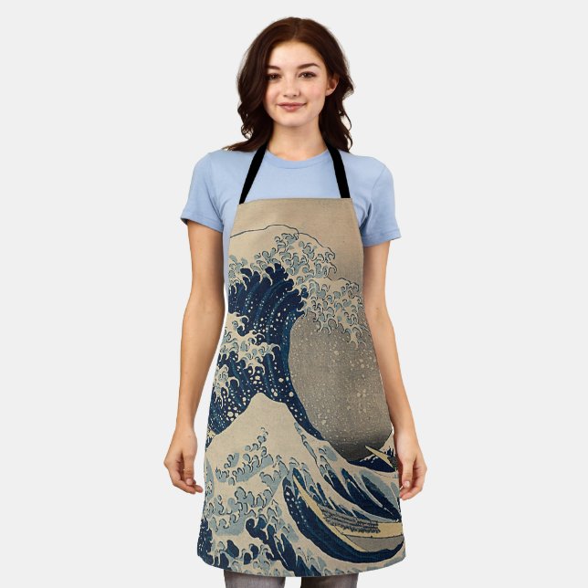 Katsushika Hokusai. Die große Welle vor Kanagawa Schürze (Getragen)