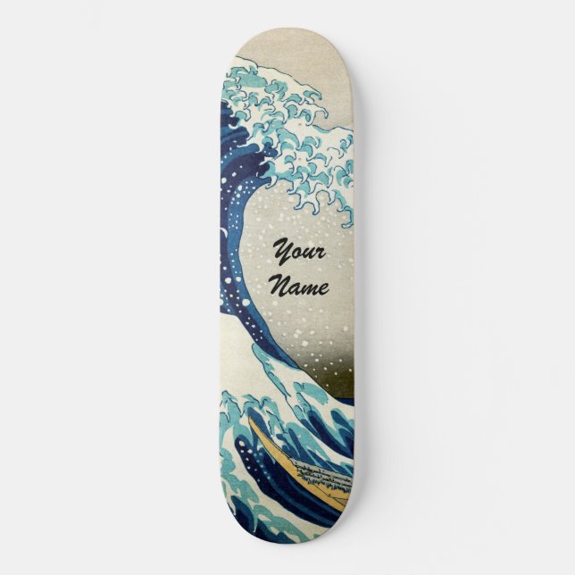 Katsushika Hokusai - Die große Welle vor Kanagawa Skateboard (Vorderseite)
