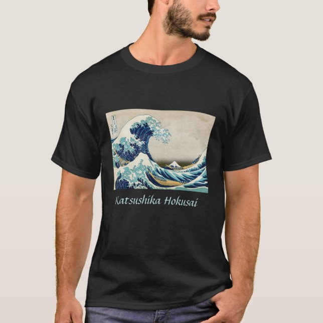 Katsushika Hokusai - Die große Welle vor Kanagawa T-Shirt (Vorderseite)