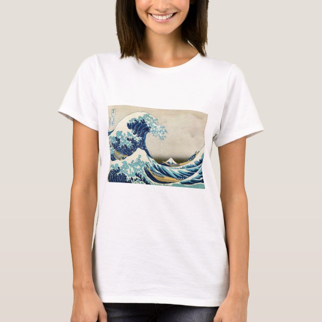 Katsushika Hokusai - Die große Welle vor Kanagawa T-Shirt (Vorderseite)