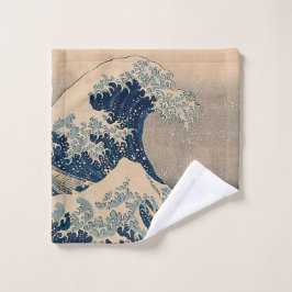 Katsushika Hokusai. Die große Welle vor Kanagawa Waschlappen