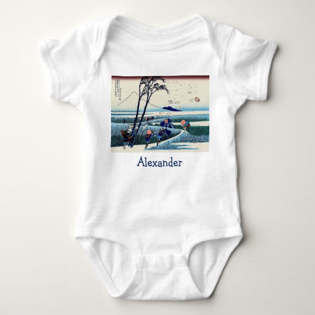 Katsushika Hokusai - Ejiri in der Provinz Suruga Baby Strampler (Vorderseite)