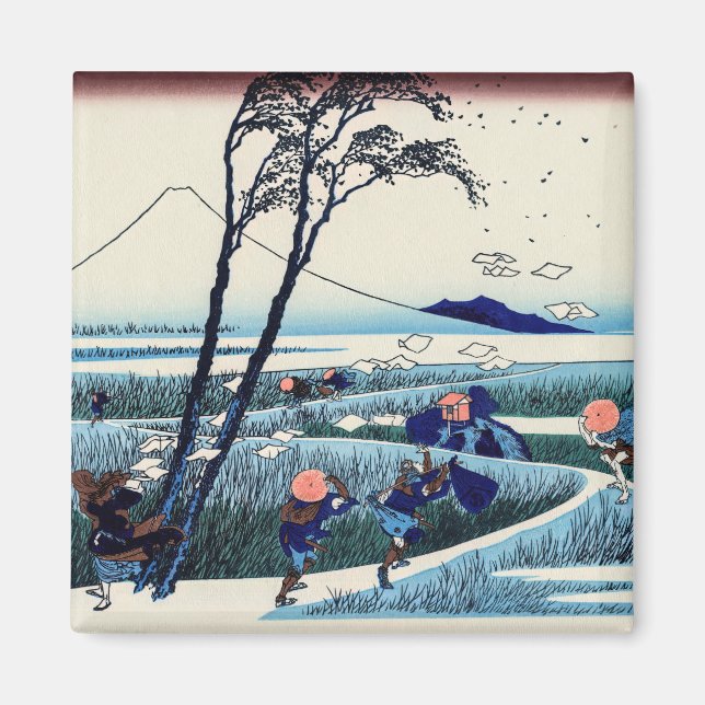 Katsushika Hokusai - Ejiri in der Provinz Suruga Magnet (Vorne)