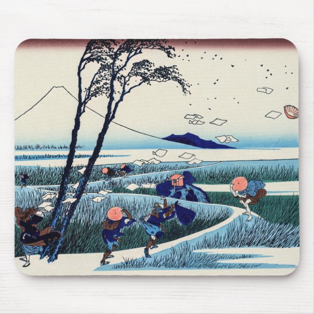 Katsushika Hokusai - Ejiri in der Provinz Suruga Mousepad (Vorne)