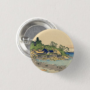 Katsushika Hokusai Enoshima in der Provinz Sagami Button