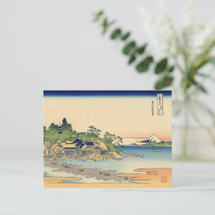 Katsushika Hokusai Enoshima in der Provinz Sagami Postkarte