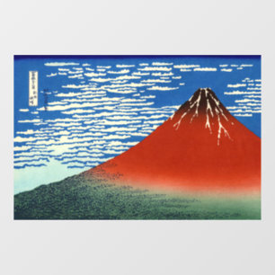 Katsushika Hokusai - feiner Wind, klarer Morgen Fensteraufkleber