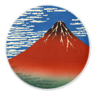 Katsushika Hokusai - feiner Wind, klarer Morgen Keramikknauf