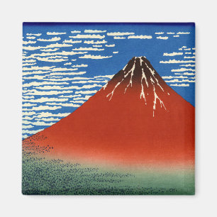 Katsushika Hokusai - feiner Wind, klarer Morgen Magnet