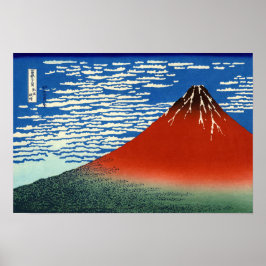 Katsushika Hokusai - feiner Wind, klarer Morgen Poster