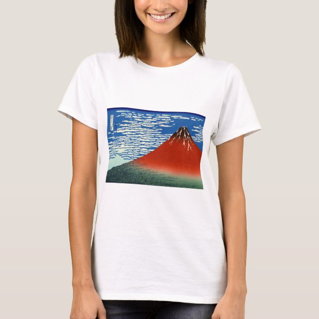 Katsushika Hokusai - feiner Wind, klarer Morgen T-Shirt (Vorderseite)