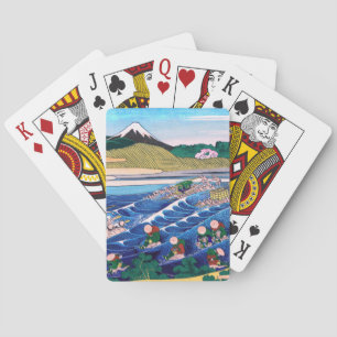 Katsushika Hokusai - Fuji aus Kanaya auf Tokaido Spielkarten