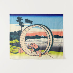 Katsushika Hokusai - Fujimigahara, Provinz Owari Wandteppich