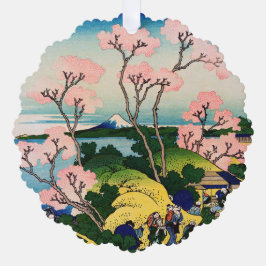 Katsushika Hokusai - Gotenyama, Tokaido, Shinagawa Ornament Karte