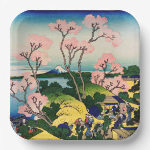 Katsushika Hokusai - Gotenyama, Tokaido, Shinagawa Pappteller