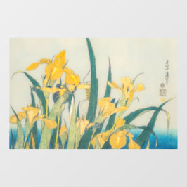 Katsushika Hokusai - Grasshopper und Iris Fensteraufkleber