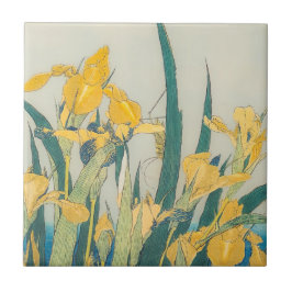 Katsushika Hokusai - Grasshopper und Iris Fliese
