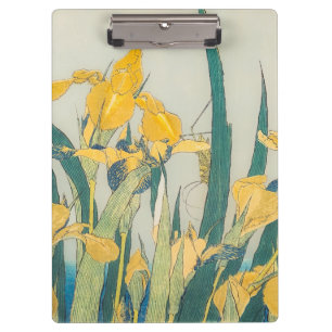 Katsushika Hokusai - Grasshopper und Iris Klemmbrett