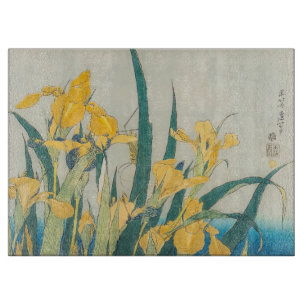 Katsushika Hokusai - Grasshopper und Iris Schneidebrett