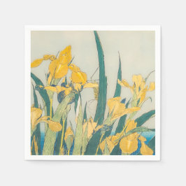 Katsushika Hokusai - Grasshopper und Iris Serviette