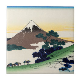 Katsushika Hokusai - Inume pass, Provinz Kai Fliese
