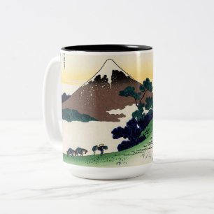 Katsushika Hokusai - Inume pass, Provinz Kai Zweifarbige Tasse