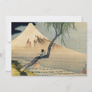 Katsushika Hokusai - Junge betrachtet den Fuji Einladung