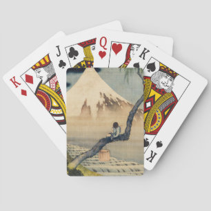 Katsushika Hokusai - Junge betrachtet den Fuji Spielkarten