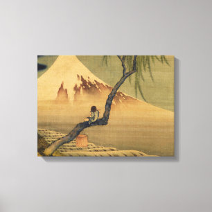 Katsushika Hokusai Junge Blick auf den Fuji Leinwanddruck
