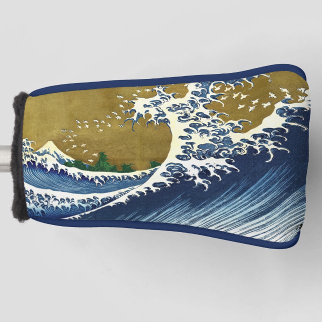 Katsushika Hokusai - Kolored Big Wave Golf Headcover (Vorderseite)