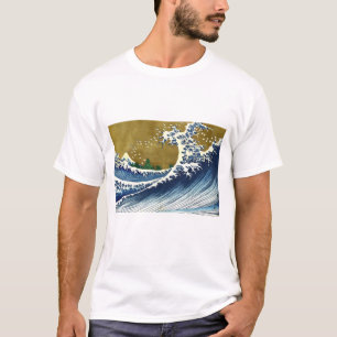 Katsushika Hokusai - Kolored Big Wave T-Shirt
