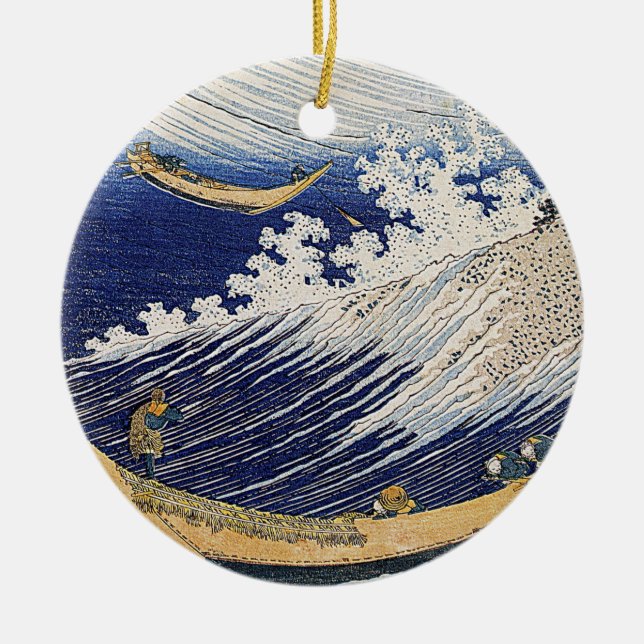 Katsushika Hokusai. Meereswellen Keramik Ornament (Vorne)