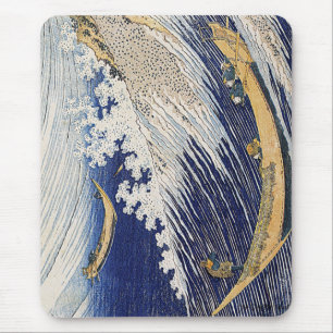 Katsushika Hokusai. Meereswellen Mousepad