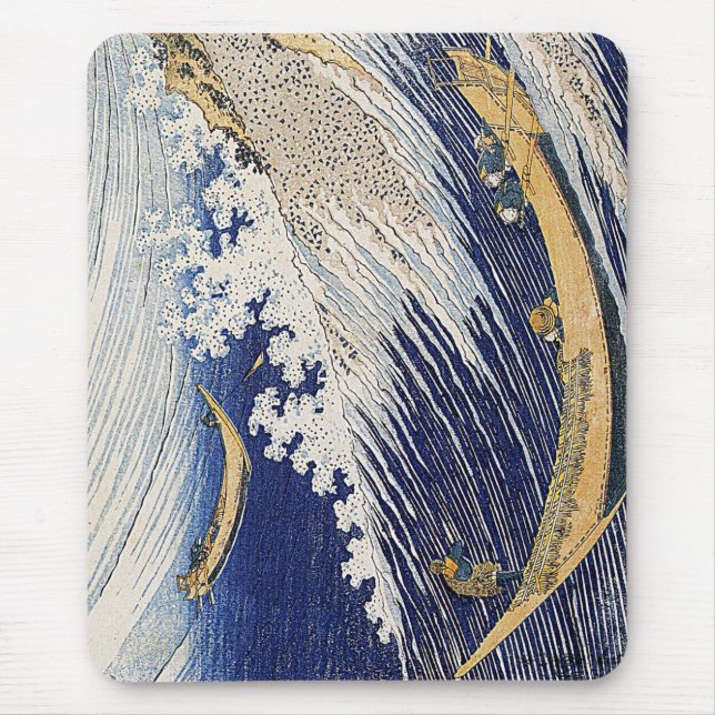 Katsushika Hokusai. Meereswellen Mousepad (Vorne)