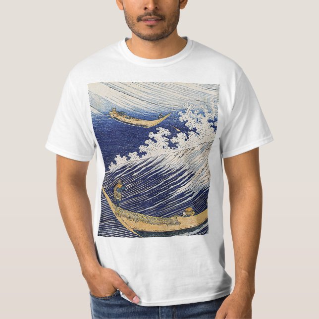 Katsushika Hokusai. Meereswellen T-Shirt (Vorderseite)