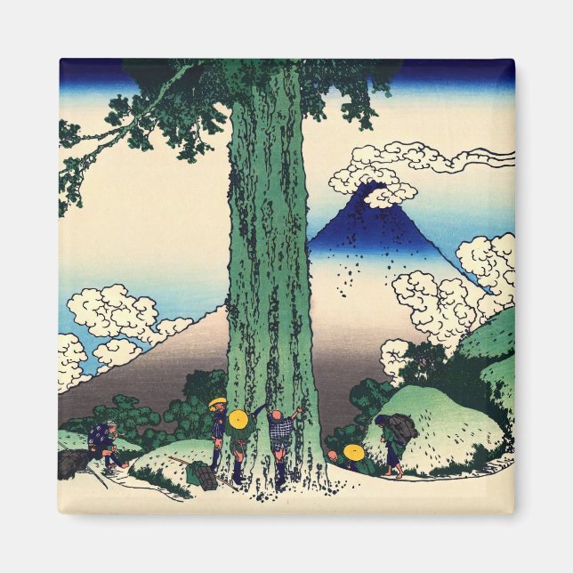 Katsushika Hokusai - Mishima-Pass in der Provinz K Magnet (Vorne)